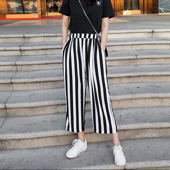pull and bear striped trousers
